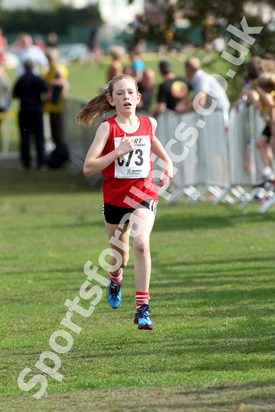 Maddie Pearce (Hallamshire Harriers), under-13 girls, Northern Cross Country Relay, Graves Park, Sheffield